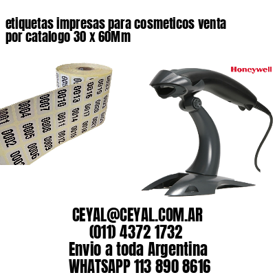 etiquetas impresas para cosmeticos venta por catalogo 30 x 60Mm