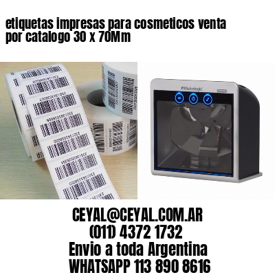 etiquetas impresas para cosmeticos venta por catalogo 30 x 70Mm