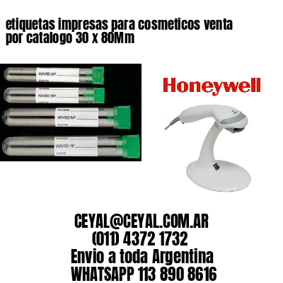 etiquetas impresas para cosmeticos venta por catalogo 30 x 80Mm