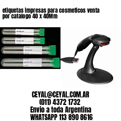etiquetas impresas para cosmeticos venta por catalogo 40 x 40Mm
