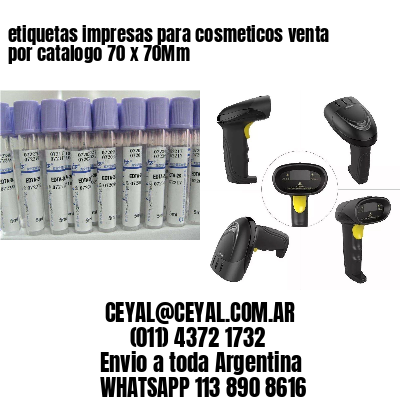 etiquetas impresas para cosmeticos venta por catalogo 70 x 70Mm
