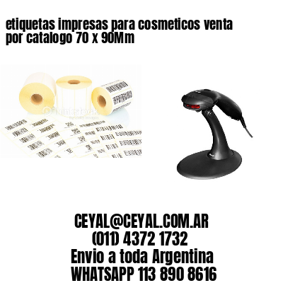 etiquetas impresas para cosmeticos venta por catalogo 70 x 90Mm