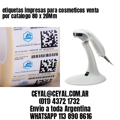 etiquetas impresas para cosmeticos venta por catalogo 80 x 20Mm