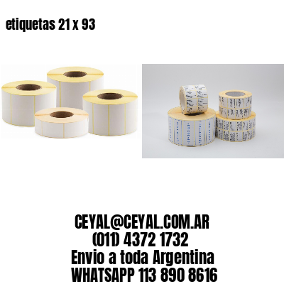 etiquetas 21 x 93