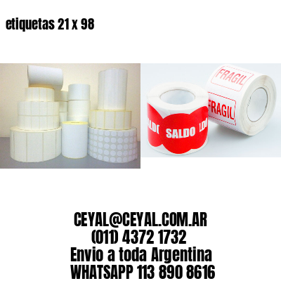 etiquetas 21 x 98