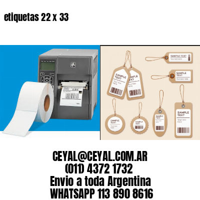etiquetas 22 x 33