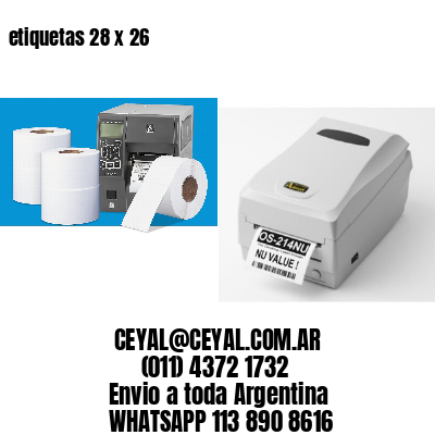etiquetas 28 x 26
