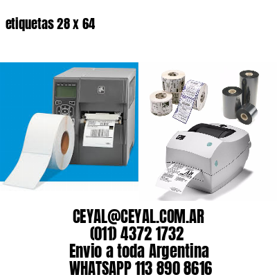 etiquetas 28 x 64