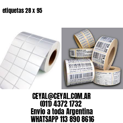 etiquetas 28 x 95