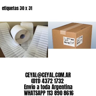 etiquetas 30 x 31
