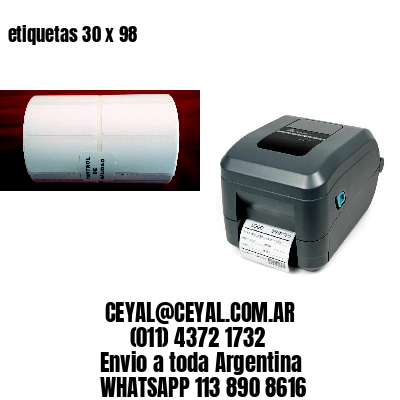 etiquetas 30 x 98