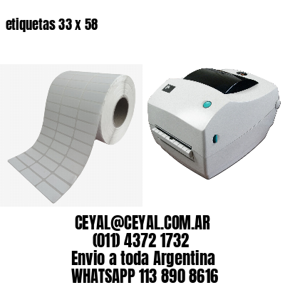 etiquetas 33 x 58