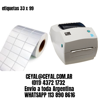 etiquetas 33 x 99