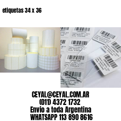 etiquetas 34 x 36