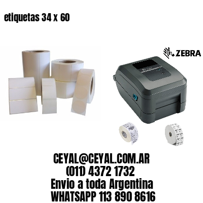 etiquetas 34 x 60