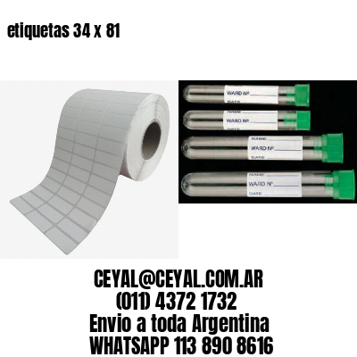 etiquetas 34 x 81