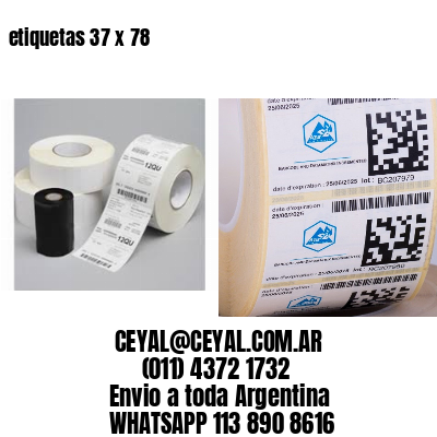 etiquetas 37 x 78