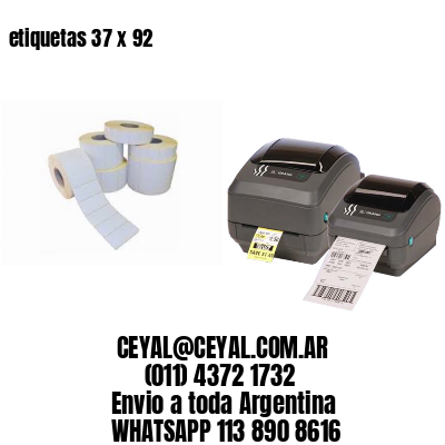 etiquetas 37 x 92