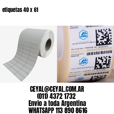 etiquetas 40 x 61