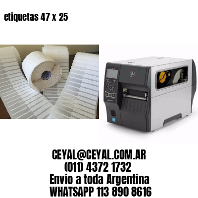 etiquetas 47 x 25