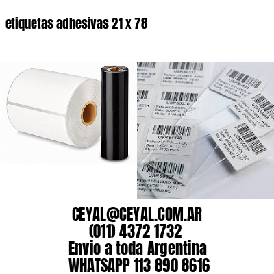 etiquetas adhesivas 21 x 78