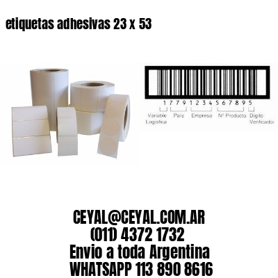 etiquetas adhesivas 23 x 53