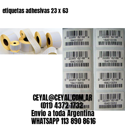 etiquetas adhesivas 23 x 63