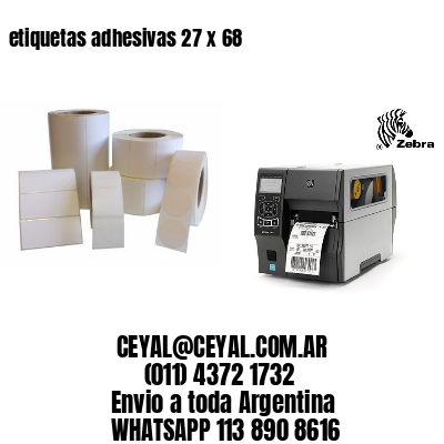 etiquetas adhesivas 27 x 68