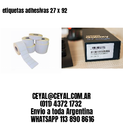 etiquetas adhesivas 27 x 92