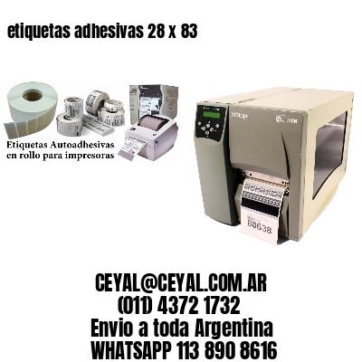 etiquetas adhesivas 28 x 83