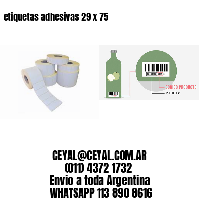 etiquetas adhesivas 29 x 75