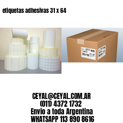 etiquetas adhesivas 31 x 64