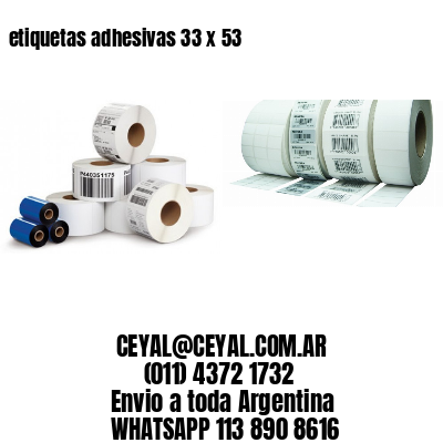 etiquetas adhesivas 33 x 53