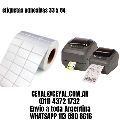 etiquetas adhesivas 33 x 84