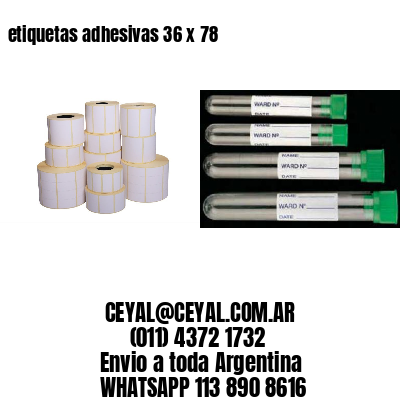 etiquetas adhesivas 36 x 78