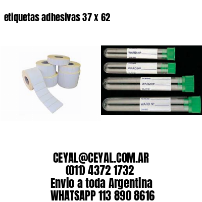 etiquetas adhesivas 37 x 62