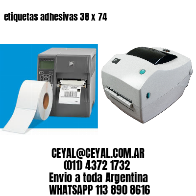 etiquetas adhesivas 38 x 74