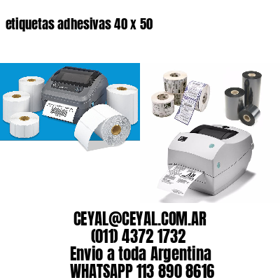 etiquetas adhesivas 40 x 50