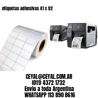 etiquetas adhesivas 41 x 92
