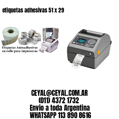 etiquetas adhesivas 51 x 29