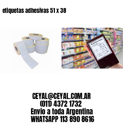 etiquetas adhesivas 51 x 38