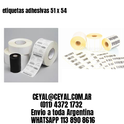etiquetas adhesivas 51 x 54