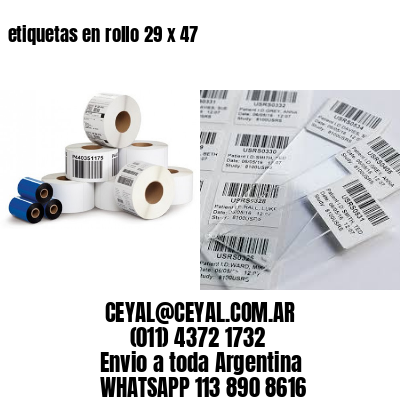 etiquetas en rollo 29 x 47