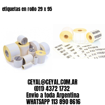 etiquetas en rollo 29 x 95