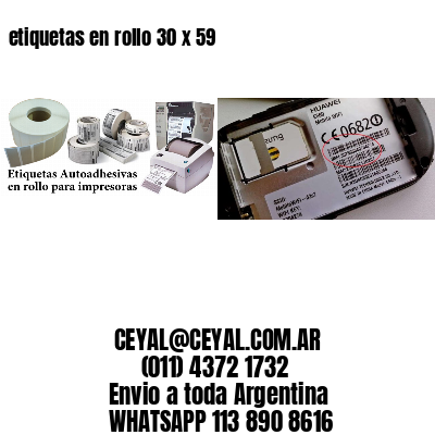 etiquetas en rollo 30 x 59