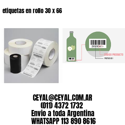 etiquetas en rollo 30 x 66