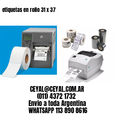 etiquetas en rollo 31 x 37