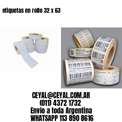 etiquetas en rollo 32 x 63