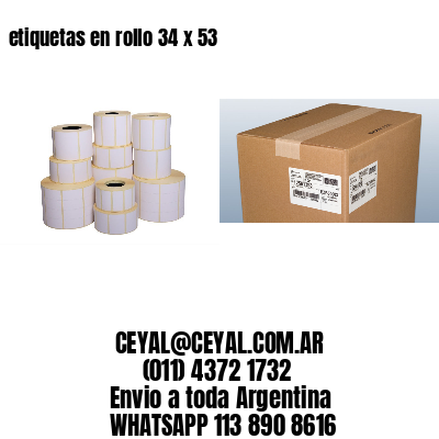 etiquetas en rollo 34 x 53