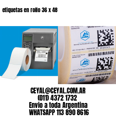 etiquetas en rollo 36 x 48